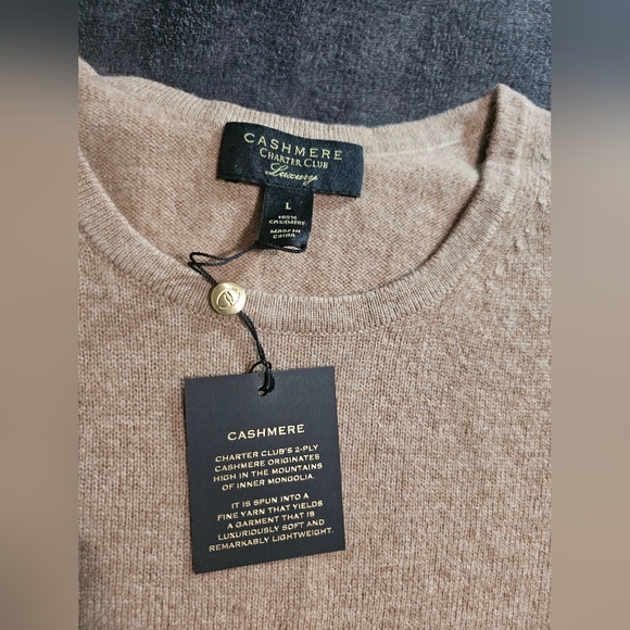 Cashmere sweater, heather camel size L - Picture 3 of 3